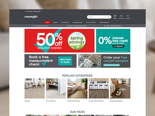 Carpetright E-Commerce Website